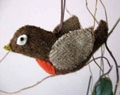 American Robin Bird Friend Rosie Wool Ornament