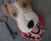 Wire Fox Terrier Smiling Face Keychain - Free Personalization