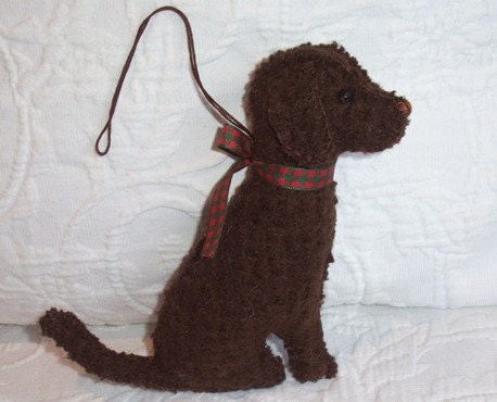 chocolate labradoodle dog christmas ornament 2 sided by chocolate labradoodle dog christmas ornament 2 sided by