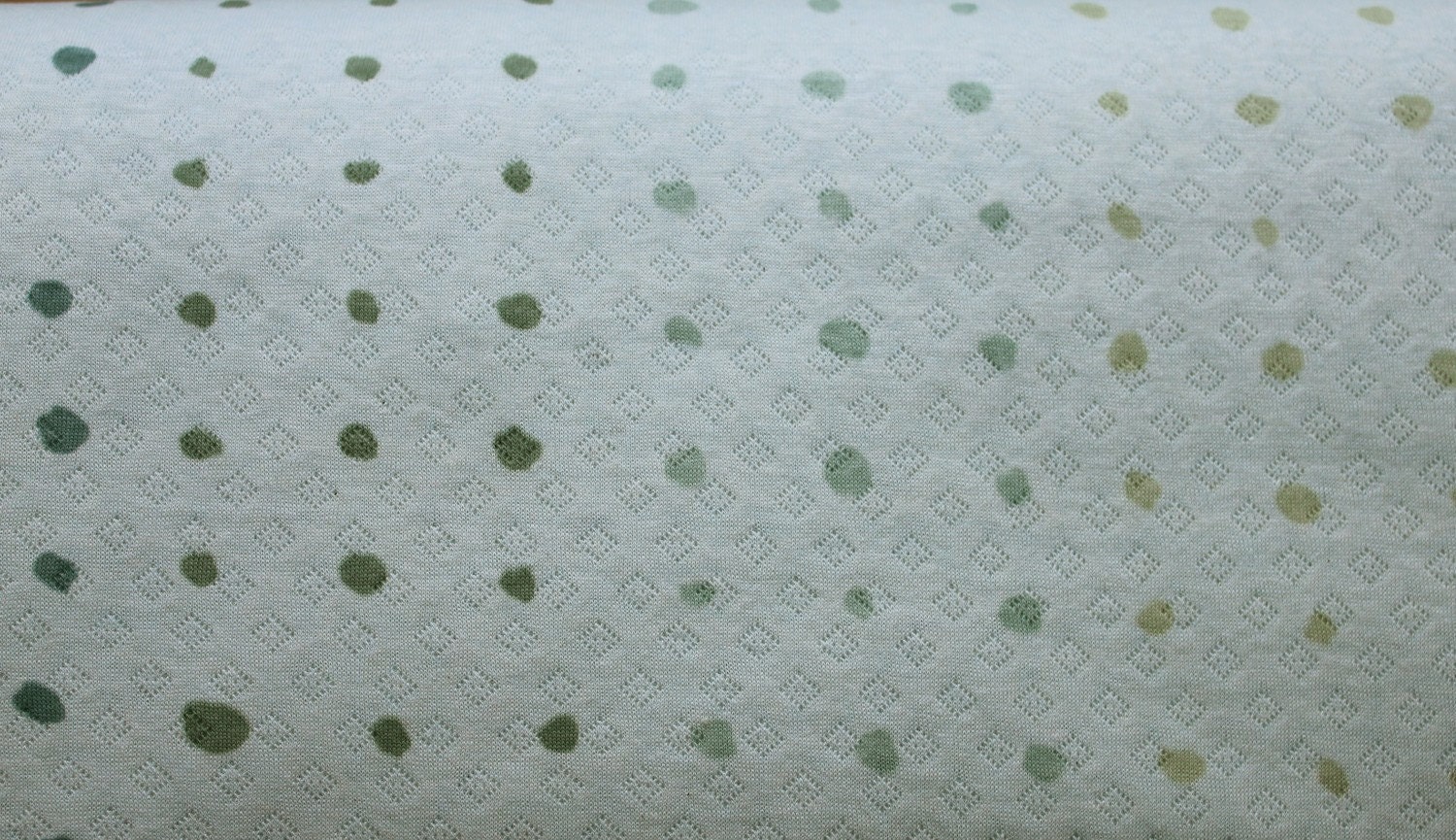 Nani Iro Colorful Pocho Knit 2011 Japanese Fabric - greens on minty blue