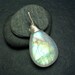 Large Rainbow Moonstone Sterling Silver Wirewrap Gemstone Pendant
