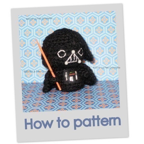 Amigurumi Little Darth Vader Star Wars crochet pattern pdf