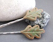 Handmade Ceramic Oak Leaf Bobbies