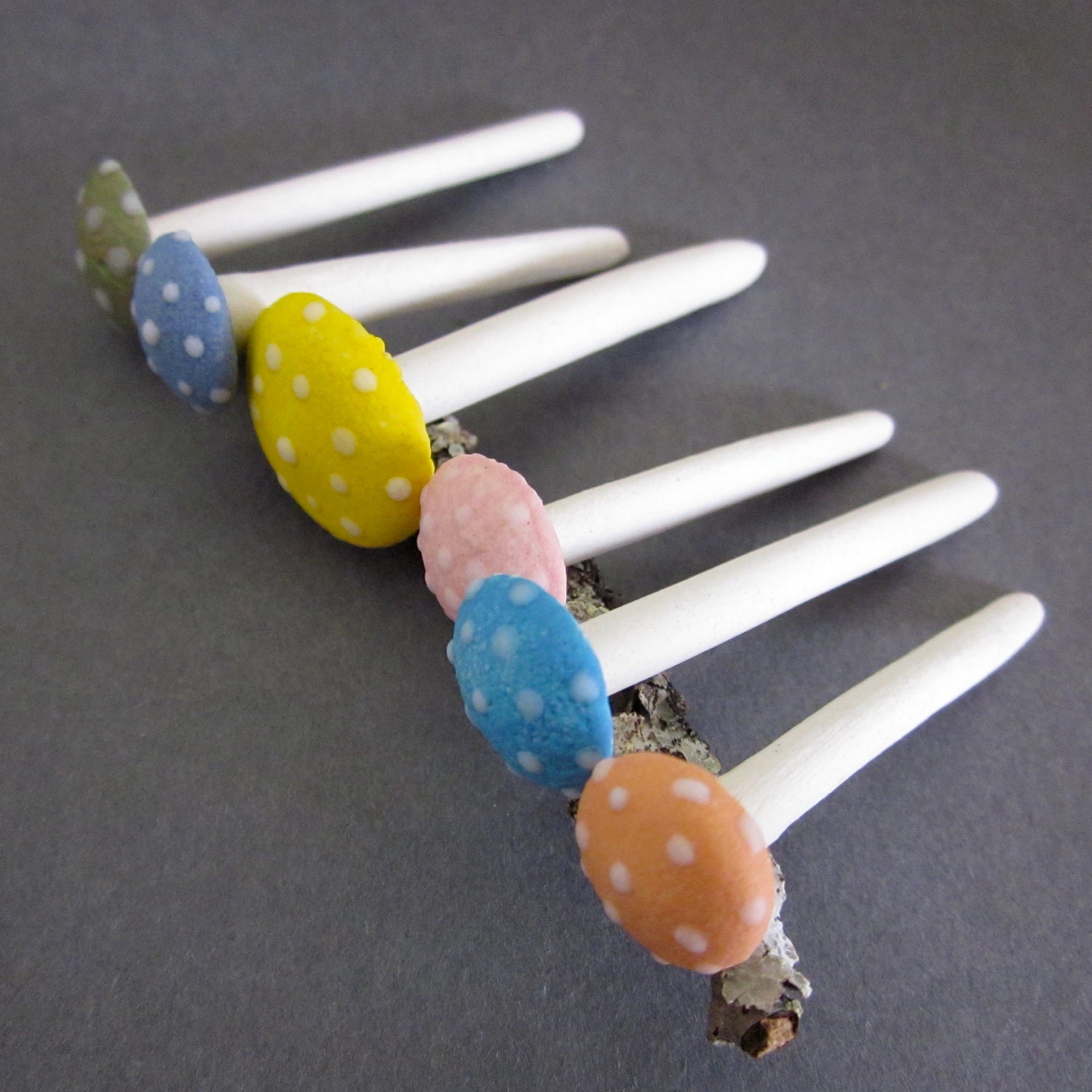 Mushrooms - Handmade Miniature Ceramic Mushrooms