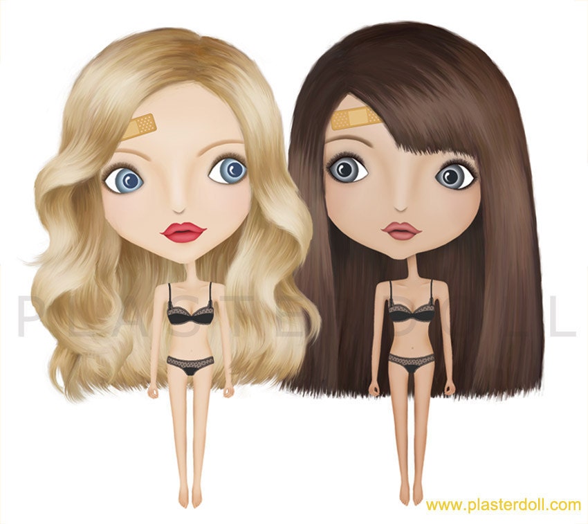 Customised Plasterdoll Print for Besties (10x 12 inches)
