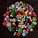 MISTO... mixed vintage colored flowers and Lucite beads(120 pcs.) 4