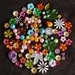 MISTO... mixed vintage colored flowers and Lucite beads(120 pcs.) 3