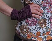 buttoned gloves // eggplant and gray