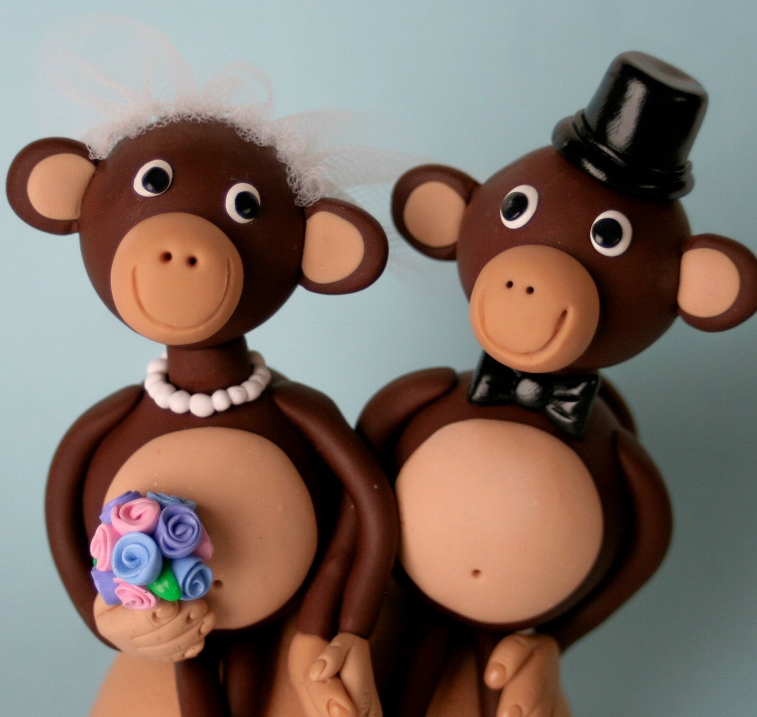 Monkey Wedding Cake Topper Mod Style