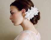 Bridal silk flowers - Silk blossom pair, medium - Style 201 - Ready to Ship
