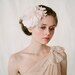 Blush bridal hair flowers, silk - Blush cluster head piece - Style 125 - Made to Order