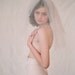 Bridal blusher wedding veil - Double layer teardrop veil in champagne, ivory or white - Style 111 - Ready to Ship