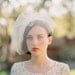 Bridal birdcage veil - Double layer full birdcage veil - Style 213 - Ready to Ship