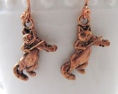 Cat and the Fiddle Copper Plated Pierced Earrings