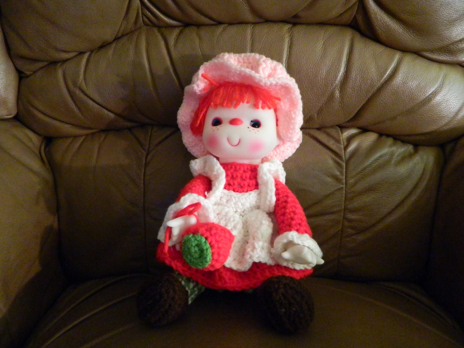 Crochet Strawberry Shortcake Doll by tammiescreations on Etsy