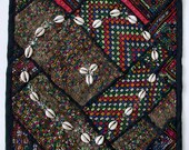 Vintage Embroidered Pillow: Pakistan, Textile Remnants, Sm. 14'', Item 3