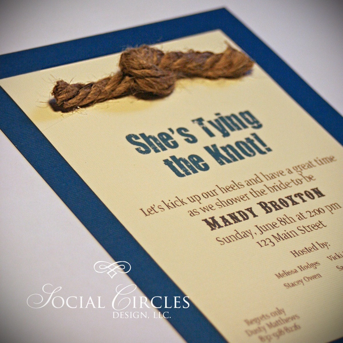 Tying the Knot - Save the Date or Shower Invitation
