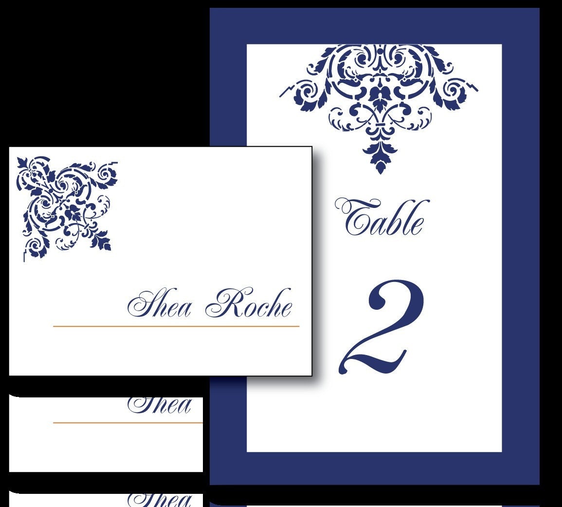 Damask Reception Stationery