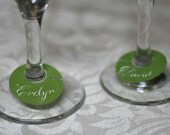 Reserved for Carson - Party Wine Glass Tag Place Card with Handwritten Calligraphy