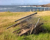Ireland Photo Card ... Scenic Landscape and fence roll in Co. Donegal