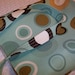 Hobo Bag Slouch Purse Multi-Use Bag Hobo Purse Market Tote Slouchy Bag Aqua and Brown Circles and Dots