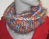 Sale plush neckwarmer scarflette handknit twisted scarf cowl neck cozy warmer