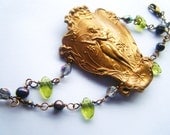 Primavera Spring Goddess Bracelet -Romantic, Tattoo, Steampunk, Art Nouveau Antique Style