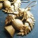Thistle Earrings -Art Nouveau, Tattoo, Steampunk, Filigree Scotland Antique Brass free shipping worlwide