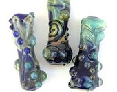 SALE: Multicolored Silver Glass Focal Beads - Handmade Lampwork (3)