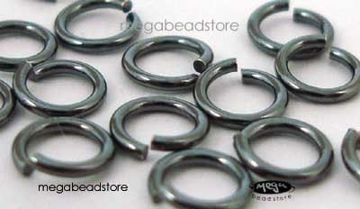 4mm 21 Gauge Patina Oxidized 925 Sterling Silver Open Jump Rings F29Z- 100 pcs