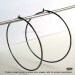 30mm Beading Hoop Rustic Oxidized 925 Sterling Silver F345Z - 6 pcs