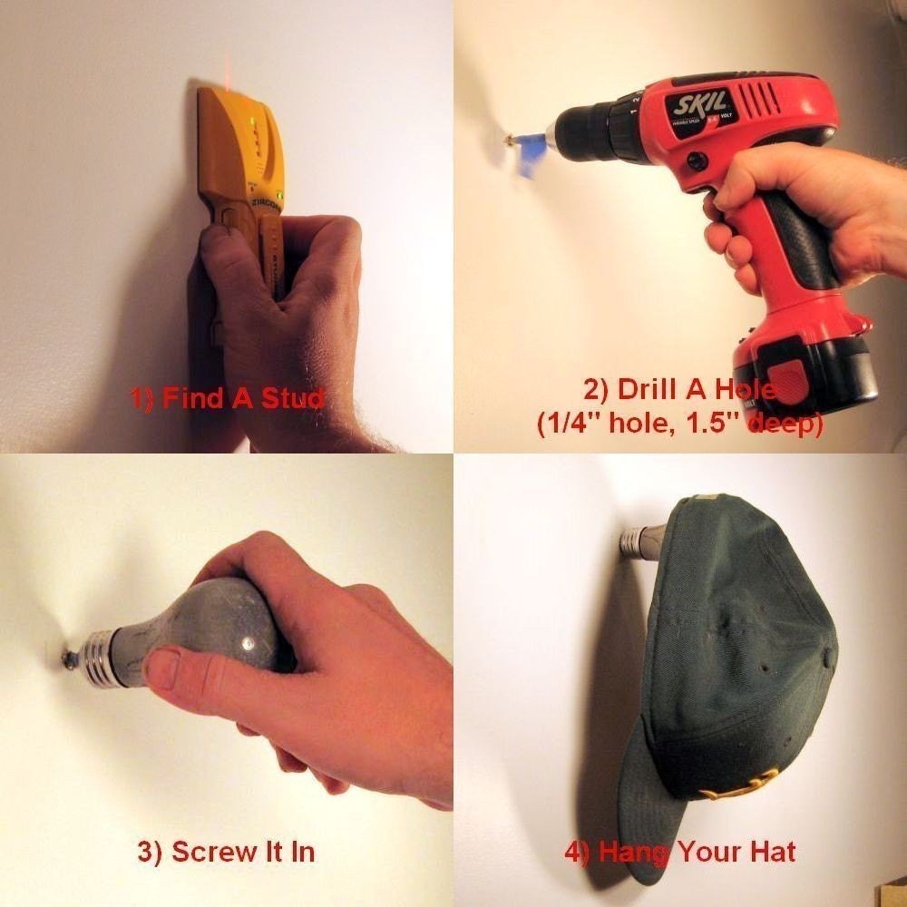 Concrete Lightbulb Wall Hook - Mortar Mix