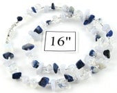 Blue Mist 16 inch gemstone chip choker with magnetic clasp