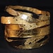 Hand Etched Gold Plated Brass and Copper Bangles - Set of 3