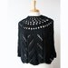 Women Fashion - Organic Cotton Knit Capelet - Natural Eco Friendly Knitwear - Black