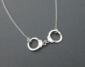 sterling silver handcuff necklace gift for her