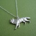 silver sly coyote necklace