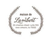 Custom French Address Stamp, Personalized Return Address Stamp- 22