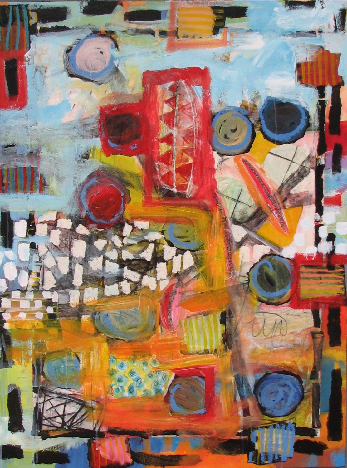 New World Order  ORIGINAL PAINTING by Michelle Daisley Moffitt