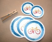 Bike Sprocket sticker GIFT PACK - Original batik by Sleeping Bee Batiks