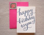 Happy Birthday Letterpress Card