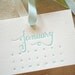 Sale - 2012 Letterpress and Dip-Dyed Calendar