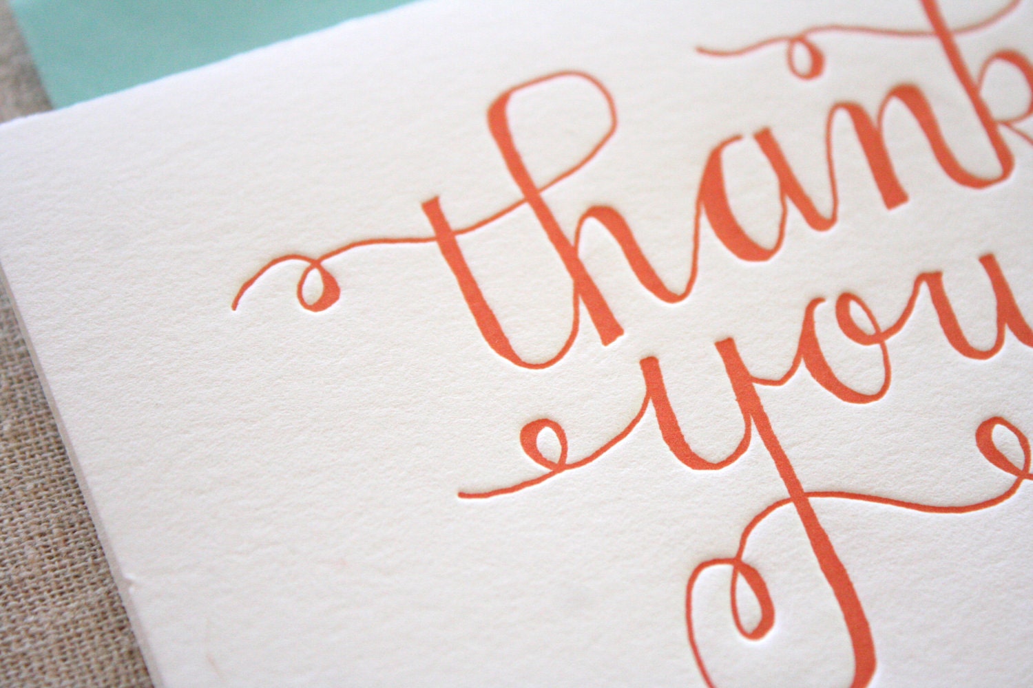 Thank You Letterpress Card