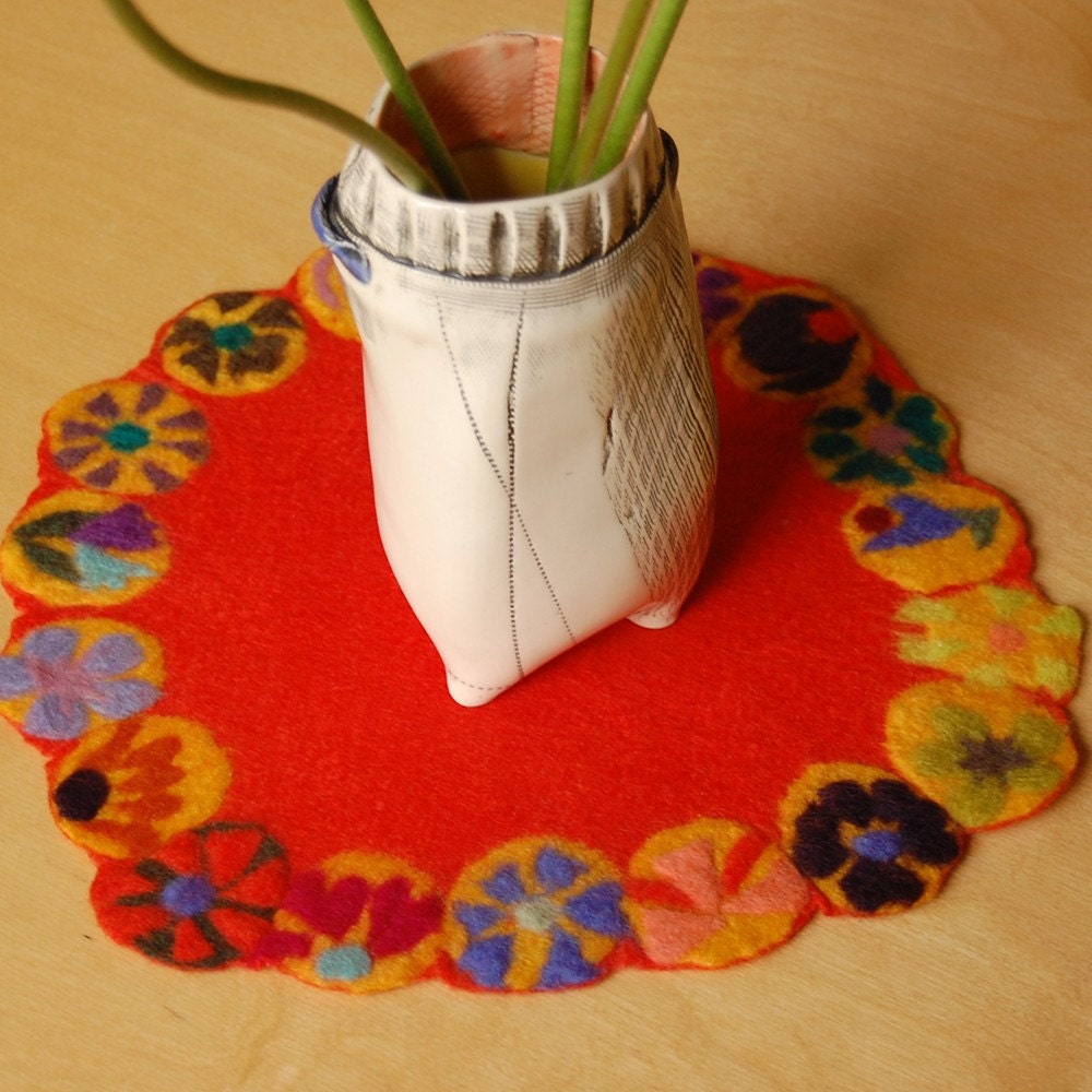mini orange table runner