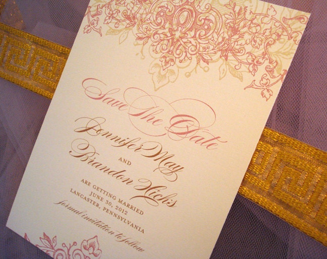 Royal Aisle Script  Wedding Collection  - Save The Date