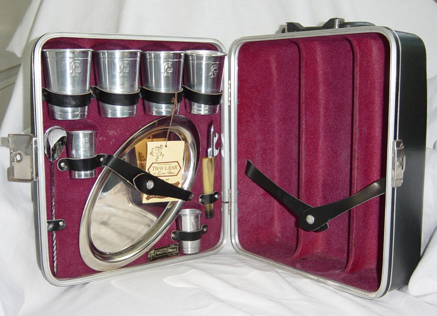 Vintage Travel Mini Bar Set Portable Pub Set by DandelionGirl