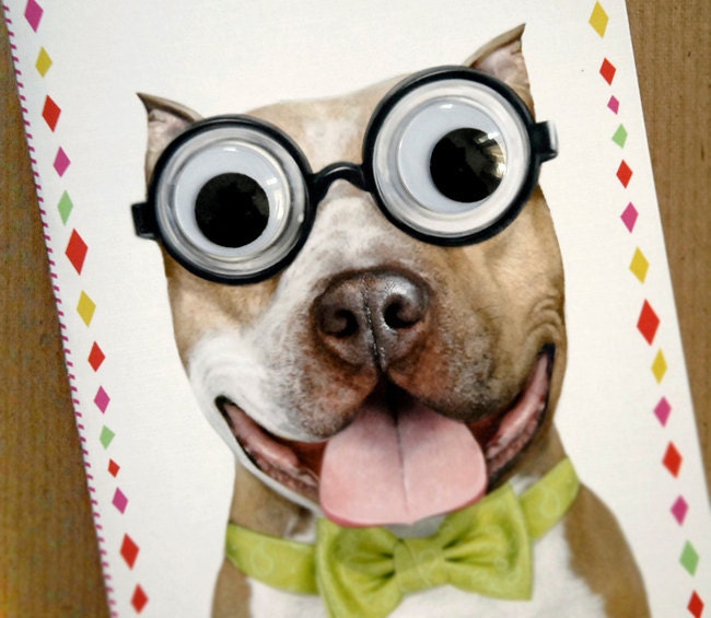 Nerdy Dorky Dog Greeting Card