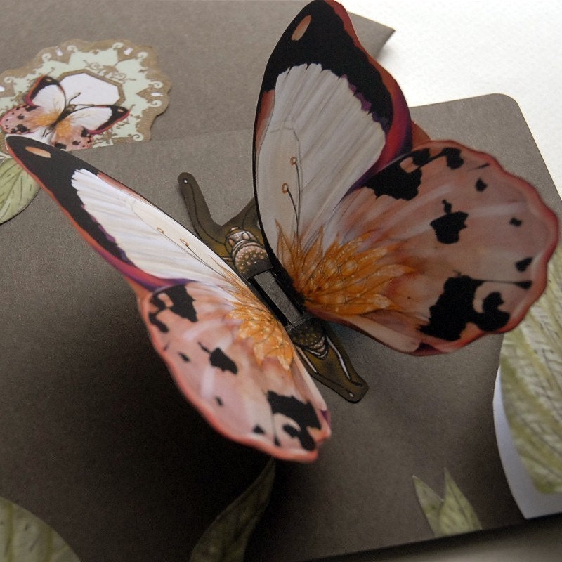 Butterfly Flying Flapping Popup Card