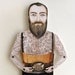 Victorian Tattooed Bearded Man Paper Puppet