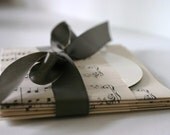 Set of 100 Vintage Sheet Music CD Pockets for Wedding Favors